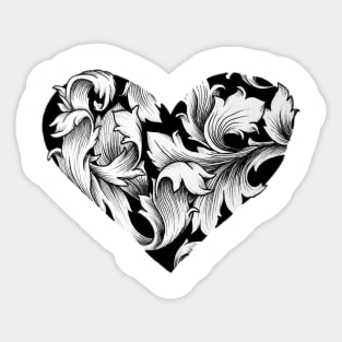 Filigree Heart 🖤 Sticker